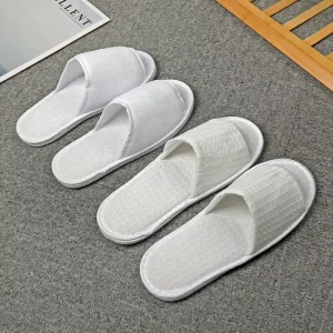 Hotel Amenities Set Price Velvet slippers Open Toe Disposable Terry Hotel Slipper for Guestroom Slipper