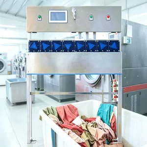 Hotel Equipment Stainless Steel 304 Stand Type Chemical Laundry Detergent Dispenser for Commercial Washing Machine