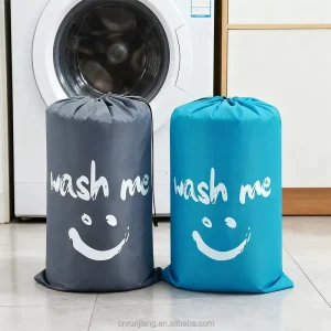 Hotel Laundry Bag Polyester Fabric Drawstring Closure Bulk Supply for Commercial Use Laundry Bag for Summer Camp