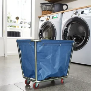 Hotel Restaurant Supplies Stainless Steel Folding Laundry Trolley Cart with 50-80kg Capacity