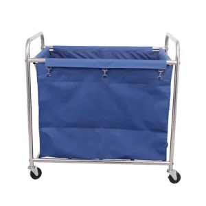 Hotel Supplies Commercial Janitorial Utility Service Linen Cart Trolley Laundry Basket With Wheels