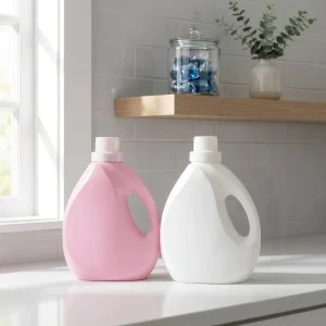 Household 2L HDPE Detergent Bottle Handle Screw Cap Empty Laundry Liquid Chemical Packaging Custom OEM