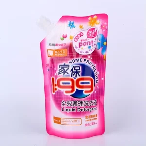 Household Liquid Refill Spout Bag Custom Printed Leakproof Pouch for Detergent Hand Soap Dish Liquid Personal Care