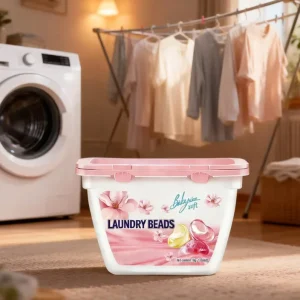 Hypoallergenic Laundry Detergent Pods Fragrance Free Washing Capsules Gentle Gel Beads for Baby Sensitive Skin Care