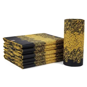 In stock Guaranteed Ankara Wax Print Black Dark Brown Dotted Background Traditional African Attire Pagne Capulana Fabric Calico