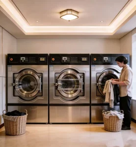 Industrial Electric Laundry Washing Machine Stainless Steel Commercial Hotel Linen Washer Extractor Equipment for Sale