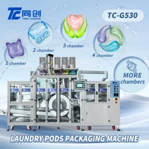 Intelligent Control High Precision Multi Chamber PVA Laundry Pods Packing Machine for Automatic Production