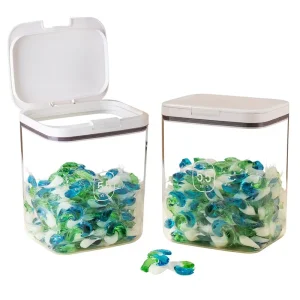 Japanese Style Border Plastic Rectangle Laundry Powder Storage Box Fragrance Beads Bucket Detergent Container Household