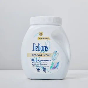 Jieshi Five in One Laundry Detergent Beads 50% 80% Active Ingredient 60 Gel Shape Lingering Fragrance Apparel OEM Eco friendly