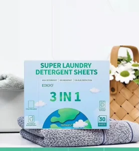 KELEE Eco Friendly Degradable Laundry Sheet Natural Fragrance Laundry Tablet Quick Dissolve 3 in 1