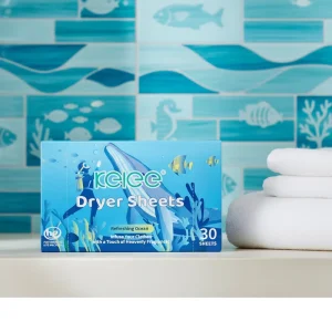KELEE Laundry Dryer Sheets Refreshing Ocean Fragrance Fabric Softener Dryer Sheets Infused Biodegradable Laundry Dryer Sheets