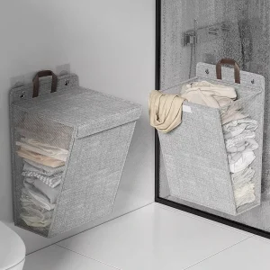 Laundry Basket Foldable Hanging Laundry Hamper Dirty Clothes Storage Basket