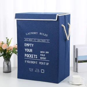 Laundry Basket with Lid Laundry Hamper Collapsible Washing Basket with Handles Laundry Bin Suitable for Bedroom Room