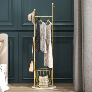 Laundry Cart with Wheels and Hanging Rack Rolling Laundry Basket with Clothes Rack