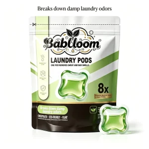 Laundry Detergent Pods in Stock Damp Smell Neutralizer Washing Pods Laundry For Shade Drying Environment OEM 8 Bags Carton