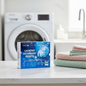 Laundry Detergent Sheets Totally Dissolvable Eco Friendly Degradable Clothes Washing Natural Fragrance Laundry Detergent Paper