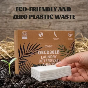 Laundry Sheets Biodegradable Plant Based Formula in Recyclable Kraft Paper Box for Home Use Detergent Sheets