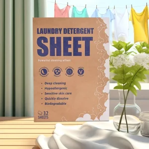 Laundry Sheets Cleaning Supplies Hypoallergenic Laundry Detergent Sheets Fresh Linen Eco-Friendly Bio Washing Strips