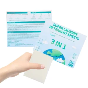 Laundry Tablets High Foam Easy to Rinse 3 in 1 Laundry Detergent Sheet Biodegradable Washer Soap Strips Laundry Detergent Sheets