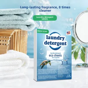 Laundry Washing Sheets Low Foam 30 Pieces Daily Use Gentle Skin Protection for Apparel