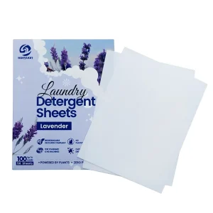 Lavender scented Laundry Detergent Sheets Washing and Cleaning Sheets Fragrance retaining and Color protecting Laundry Sheets