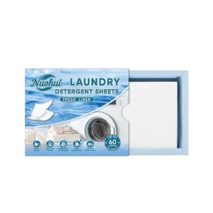 Linen Scent Deep Clean Washer Soap Strips Hypoallergenic Eco Washing Sheet Laundry Detergent Tablets