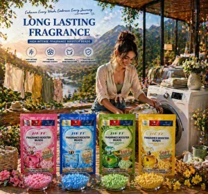 Long Lasting Fragrance Laundry Beads 26g Fresh Camellia Lavender Rose & Jasmine Scents Moisturizing & Fabric Softener (OEM ODM)