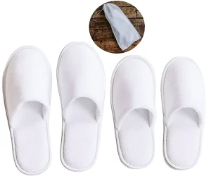 Luxury Eco Friendly Custom Closed Toe Disposable Slippers Shoes for Hotels Inns Home Spa Hotel Amenities