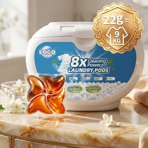 Luxury High End Perfume Eco Friendly Disposable Laundry Pods 8X Stain Remover Bacteriostasis Cruise Ship Laundry