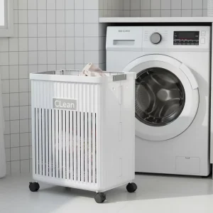 Multi Functional Collapsible Plastic Foldable Dirty Laundry Basket for Laundry Room and Bathroom