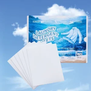 Natural Ingredients Laundry Cleaning Paper Sheet Eco Friendly White Detergent Sheet