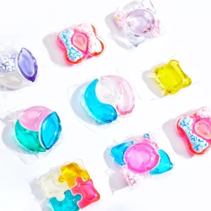 Non Alcoholic 3In1 Organic Disposable Multiuso Beads Detergent Liquid Packaging Regular Laundry Gel Pods Deep Stain Removal PVA