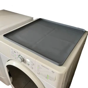 Non Slip Waterproof Washable Laundry Room Accessories Washer and Dryer Top Protector Silicone Mat Washing Machine Cover for Top