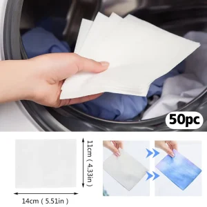 OEM Color Absorption Sheet Color Cleaning Catcher Sheet Magical Avoid Dyeing cloth Super absorption laundry sheet