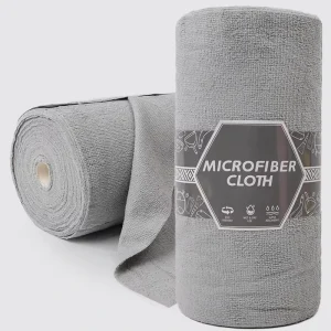 OEM Custom Logo Tear Away Microfiber Towel Roll Supplier Packaging Home Kitchen Reusable Cleaning Cloth Rolls