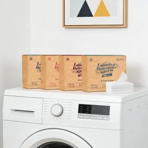 OEM Eco friendly Laundry Sheet Sheets Laundry Strip Paper Sheets Travel Size for Sensitive Skin Laundry Detergent Washing Sheets