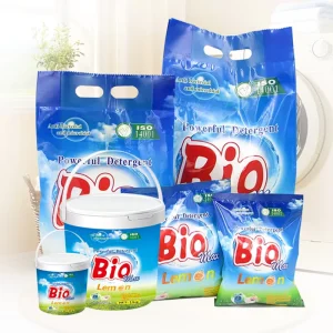 OEM High Foam Super White Blue Laundry Powder Detergent 15G-25KG Lemon Lavender Floral Fragrances Disposable for Apparel Washing