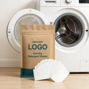 OEM Laundry Sheets HE Washing Machine Cleaner Sheet 11*14cm Fast Dissolving Clothes Wash Laundry Detergent Paper Sheet Strips