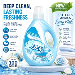 OEM ODM Custom Laundry Detergent Liquid for Apparel Gentle Stain Removal Fabric Care for Daily Use Best selling in Europe