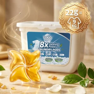 OEM ODM Large Weight Perfume Laundry Pods Free Sample 8X Enzyme Bacteriostasis No Fluorescent Fast Dissolving Nurse Scrubs Daily