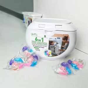 OEM ODM Laundry Detergent Washing Capsule Pods Flower Scent Color Protect Soften Clothes Stain Removal Laundry Gel Pods 6 in 1