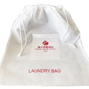 OEM Reusable Non woven Laundry Bag with Customized Color & Logo for Hotel or Wash House Use
