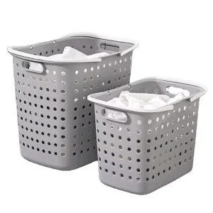 Odor Free Double Handle Large Capacity PP Laundry Hamper Removable Colored Bathroom Accessories for Home Laundry Bags Baskets