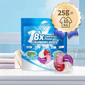 Oem Odm 25g Big Weight Perfume Customized Laundry Detergent Pods for Home Hotel Household Commercial Laundry