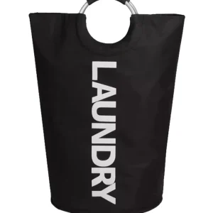 Oxford Canvas Handle Foldable Laundry Basket Standing Feature 90L Large Capacity Storage Dirty Clothes Miscellaneous