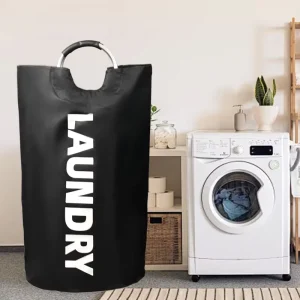 Oxford Fabric Laundry Hamper Clothes Laundry Basket With Aluminum Ring Handle