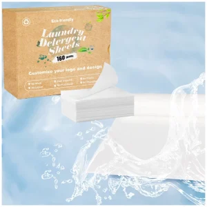 Plant Based Biodegradable Laundry Detergent Strips Eco Friendly Disposable Washing Clothes Sheet Envelope Packaging