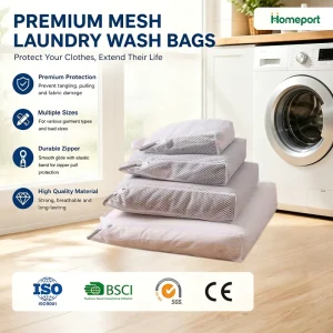 Portable Honeycomb Mesh Premium Polyester Laundry Bag Travel Wash Bag for Washing Machine Home Use