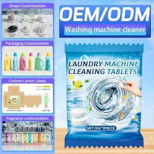 Powerful Eco-Friendly Solid Detergent Washing Machine Cleaner Tablets with Freshness Joya V4 Model 15-30% for Ingredients