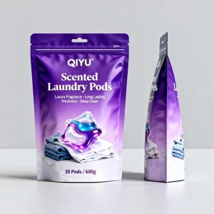 Premium Custom Luxury Laundry Detergent Pods Packaging Bag High Barrier Resealable Stand up Pouch